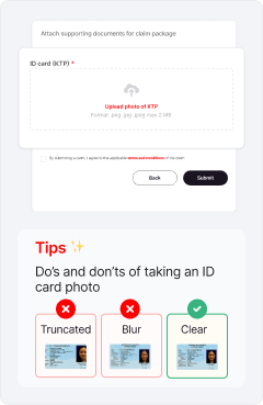 Upload your ID card photo (KTP)